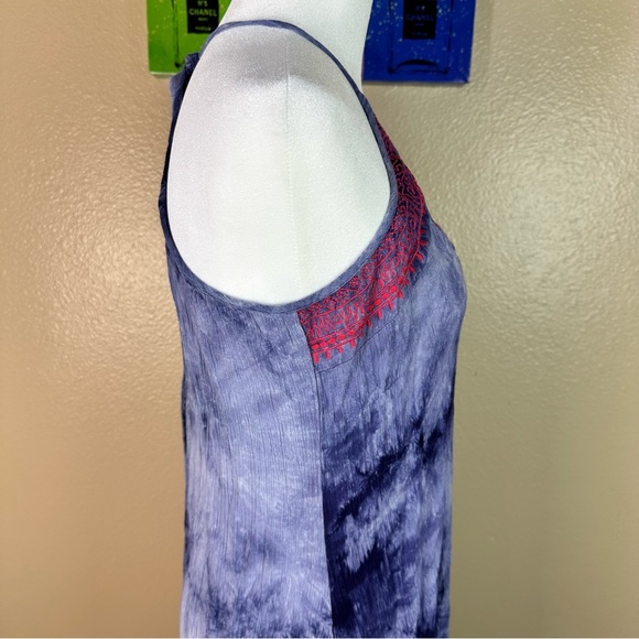 Maxi DressSleeveless Tie Dye Multicolor Summer Large Spring Sundress Beach (New) - Picture 9 of 12